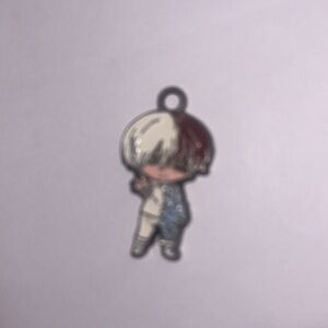 My Hero Academia Shoto Todoroki Metal Enamel Charm Half Cold Hot Quirk Jewelry